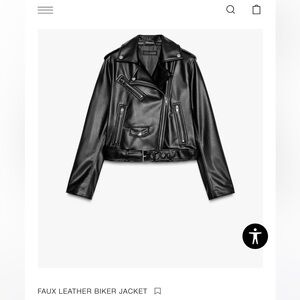 Zara faux leather biker jacket